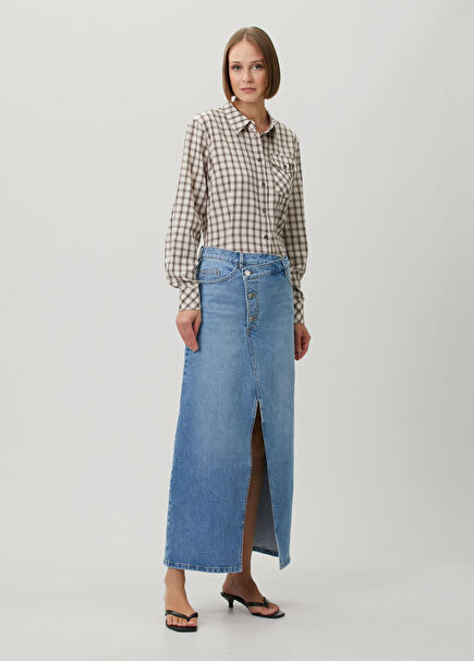 Sigge Blue Maxi Denim Skirt
