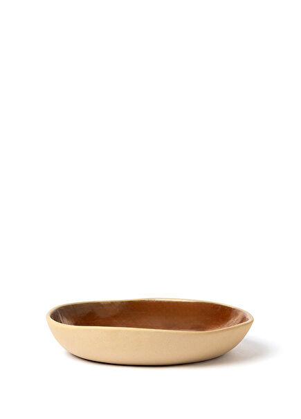 Mocha Kahverengi Stoneware Çukur Tabak 21,5 cm