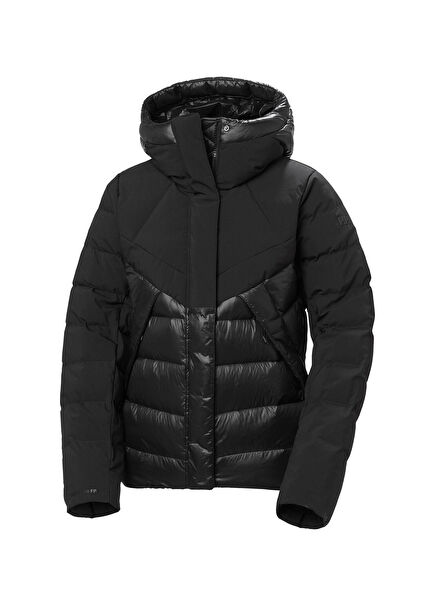 W Winter Bliss Down Black Kapüşonlu Regular Fit Kadın Şişme Mont