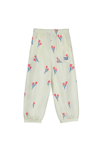 Niza White Girls Organic Cotton Pants