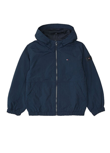 Lacivert Kapüşonlu Erkek Çocuk Sweatshirt