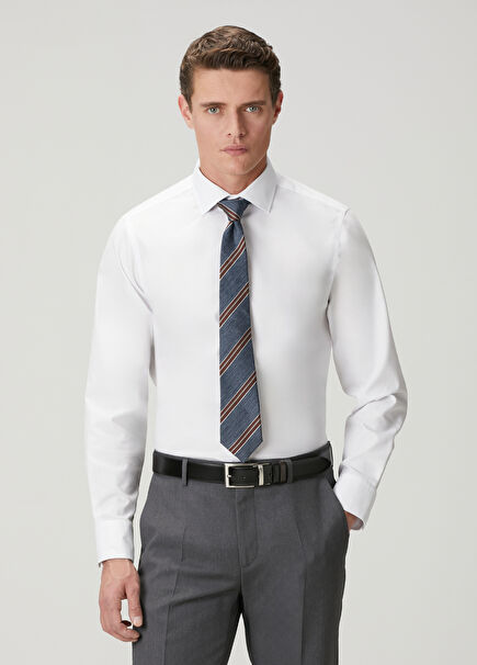 Slim Fit White Non-Iron Oxford Shirt