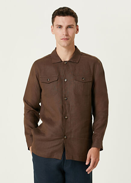 Brown Linen Shirt