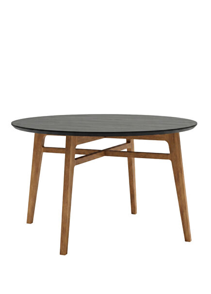 Litt Oak Black Wooden Kitchen Table