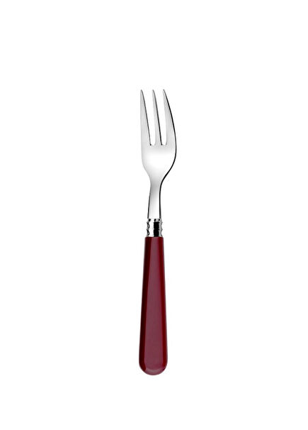 Helios Cherry Red Stainless Steel Small Dessert Fork