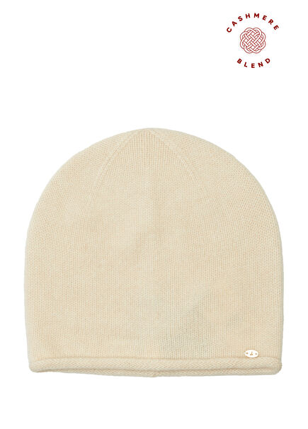Beige Women's Cashmere Beanie