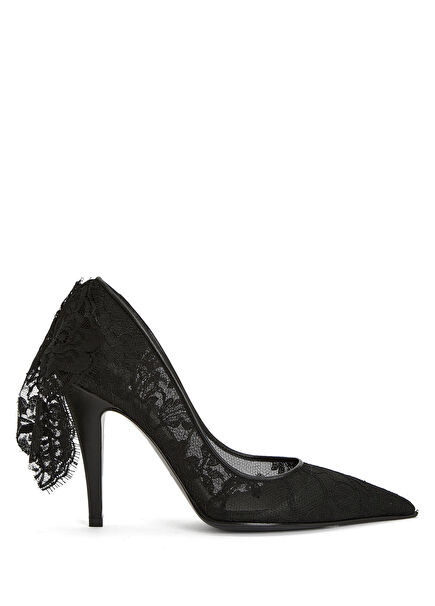 Siyah Dantelli Stiletto