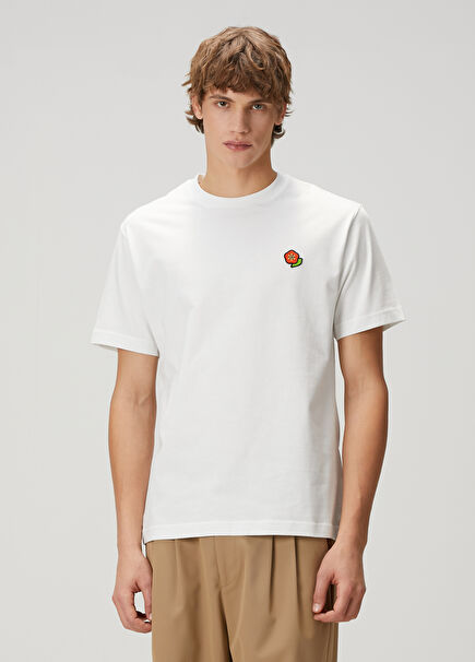 Pop Off-White Logo Embroidered T-shirt