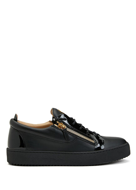Black Gold Womens Leather Sneakers