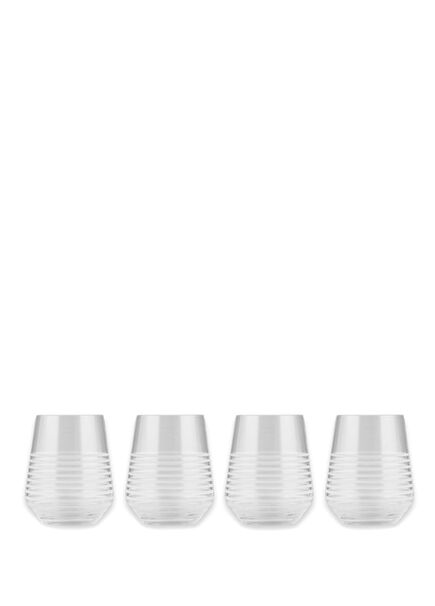 Line Patterned 4 Cup Set