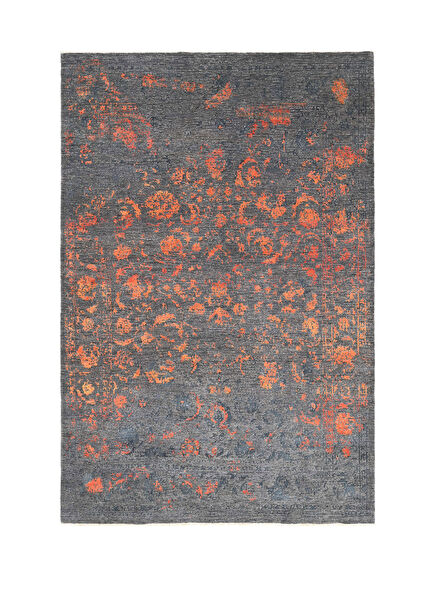 Ushak Hand-Woven Wool and Silk Carpet 251X167 cm