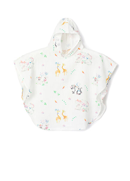 Jungle Twins Çok Renkli Müslin Panço