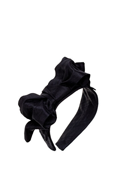 Catch Me Siyah İpek El Yapımı Kız Çocuk Taç