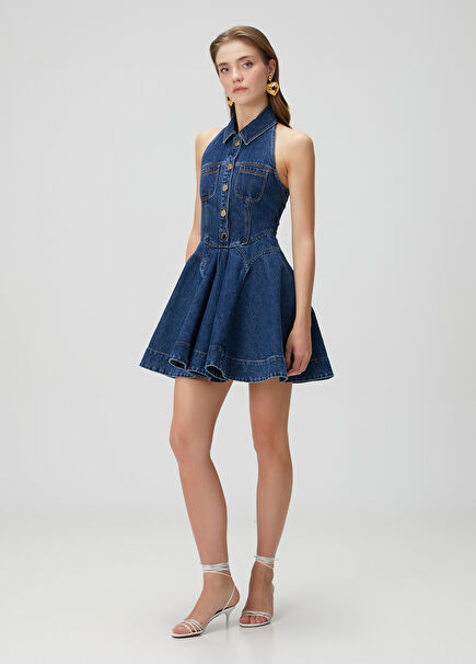 Blue Mini Denim Dress