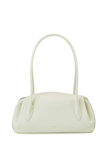 White Women's Leather Handbag