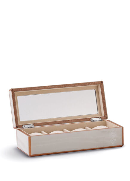Timeless White Wooden Watch Box