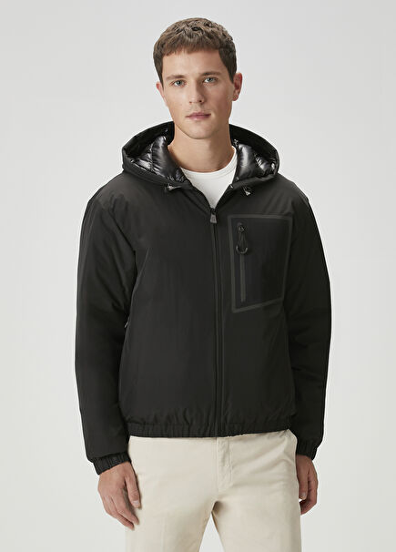 Bergun Black Reversible Coat