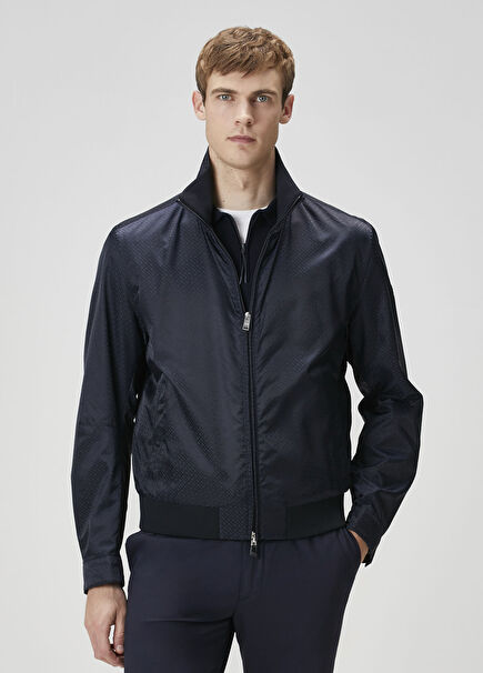 Lacivert Logo Desenli Mont