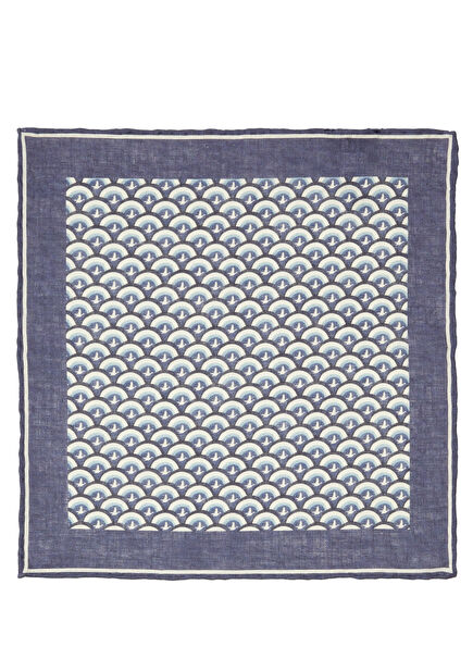 Blue Linen Bag Handkerchief