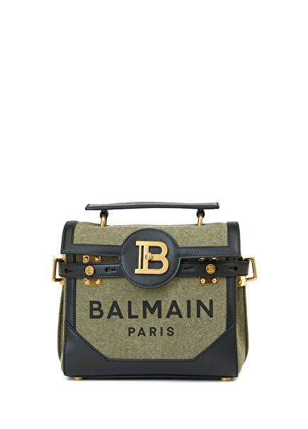 Black Khaki Logo Detailed Women's Bag