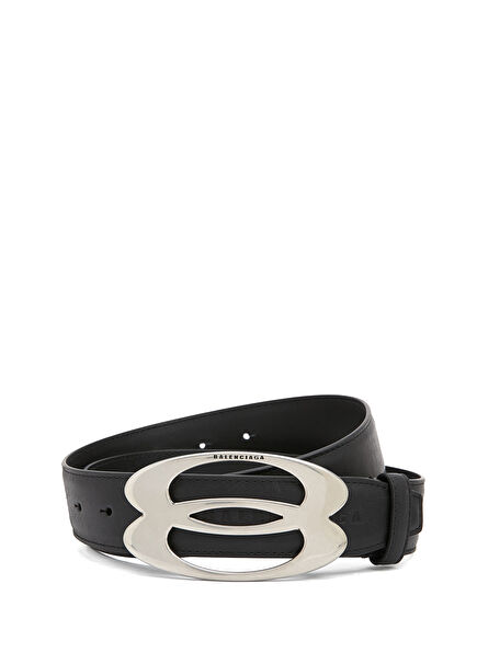 Black Men's Leather Belt