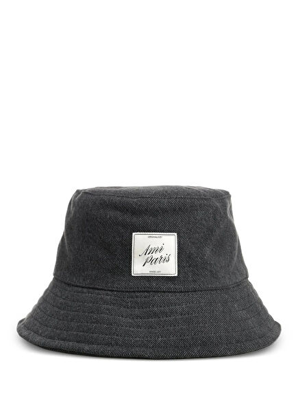 Siyah Erkek Denim Bucket Şapka