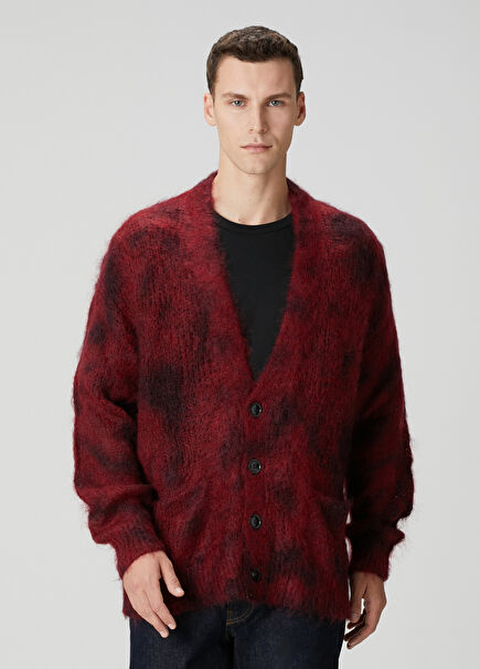 Kırmızı Yün Triko Hırka