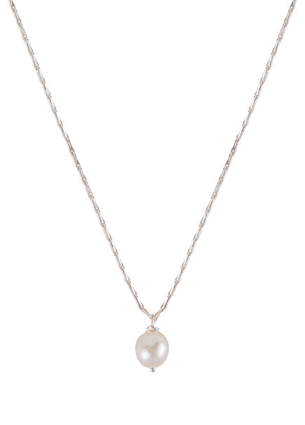 Sara 925 Sterling Silver Baroque Pearl Necklace