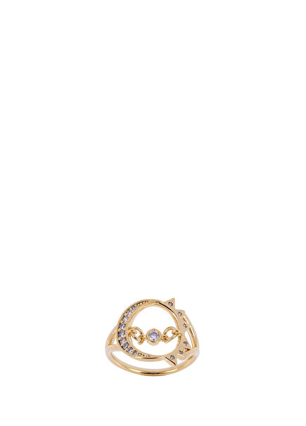 Moon Rise Gold Plated Women's Ring