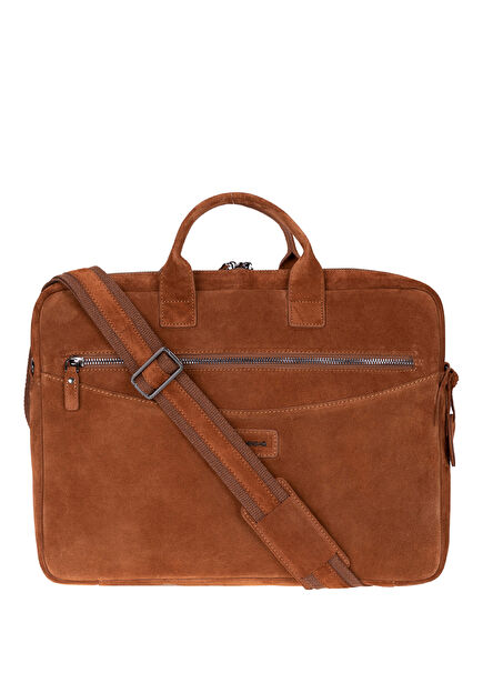Camel Still Tan Light Brown Suede Leather 15/16'' MacBook Laptop Bags