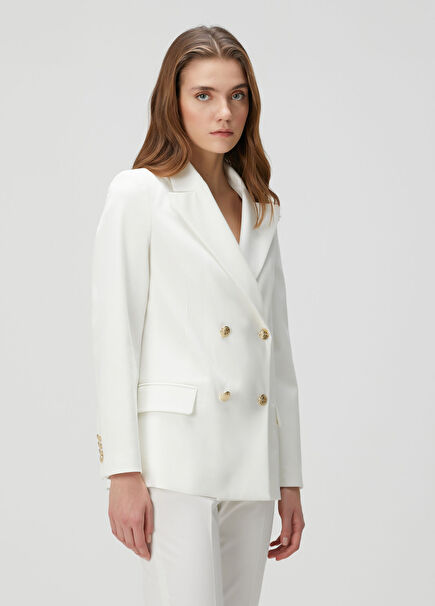 White Double-Breasted Jacket