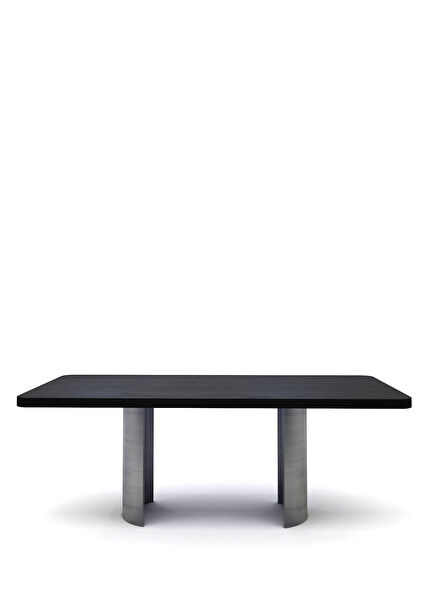 Joy Antrasit Meşe Tabla Metal Ayak Yemek Masası