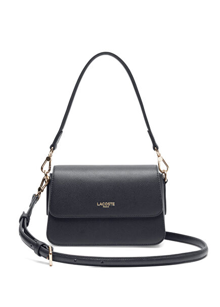 Champs-Élysées Siyah Deri Kadın Omuz Çantası