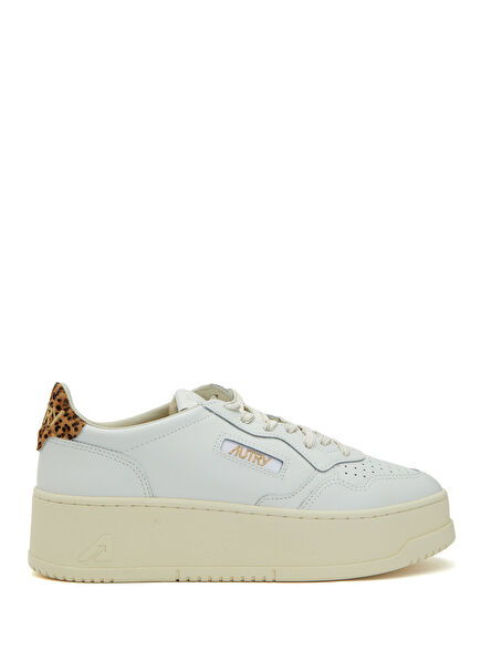 Medalist Leopar Kadın Deri Sneaker