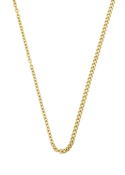 Curb Cable Altın Kaplama Çelik Erkek Kolye