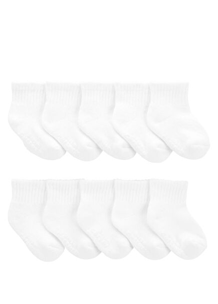 White Baby Boy 10-Socks Set