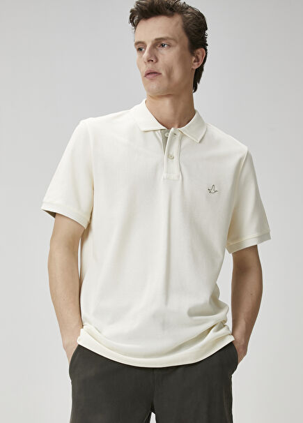 Krem Polo Yaka T-shirt