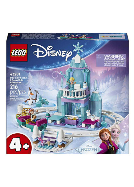 Disney Karlar Ülkesi Elsa'nın Buz Şatosu ve Kar Kızağı Macerası 216 Parça 4+ Yaş Yapı Oyuncağı 43281