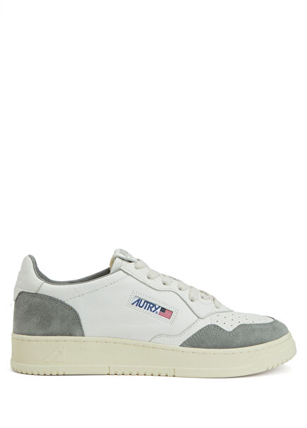 Medalist White Grey Men's Leather Sneakers
