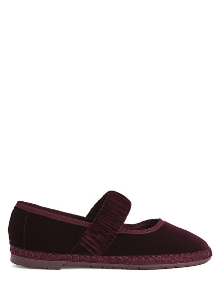 Mafalda Burgundy Velvet Ballet Flats