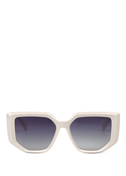 DS 2298 C3 Glossy White Acetate Women's Sunglasses