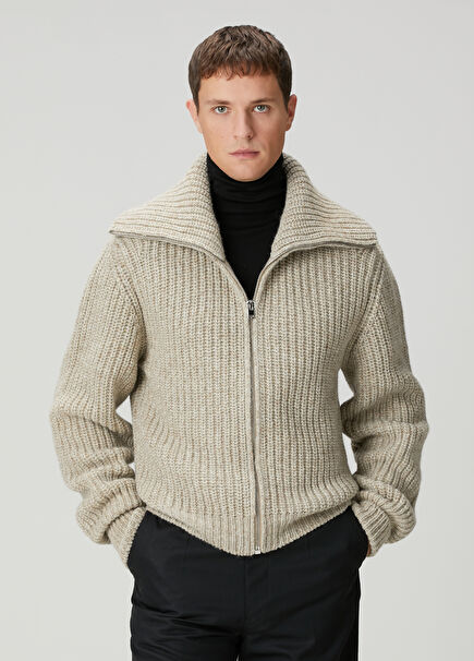 Bej Yün Triko Hırka