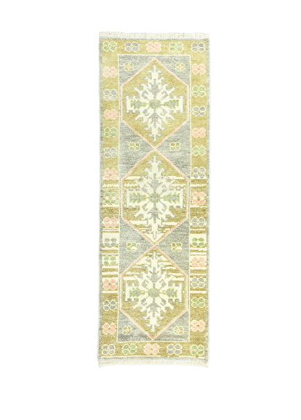 Darius El Dokuma Yeşil Yün Yolluk 62 x 183 cm