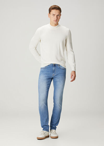 Slim Fit Açık Mavi Jean Pantolon