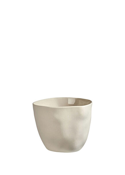 Beige Ceramic Handleless Cup