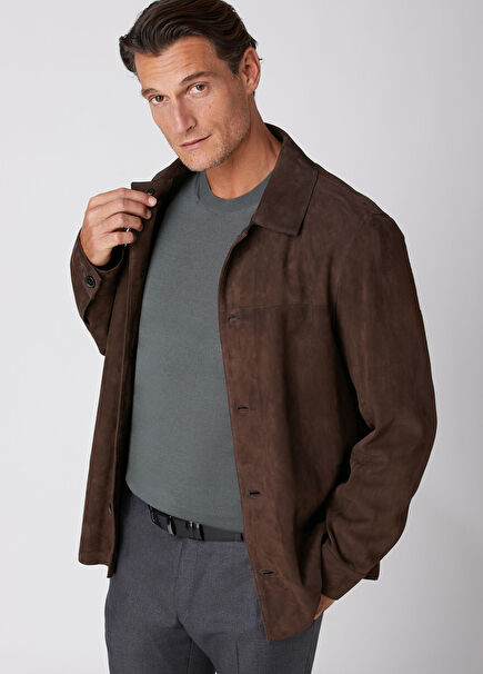 Brown Suede Shirt