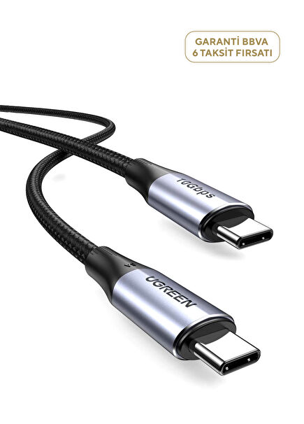 Thunderbolt USB-C 100W USB3.1 GEN2 5A QC PD 1m Hızlı Şarj Kablosu