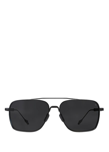 N25 Matte Black Metal Unisex Sunglasses