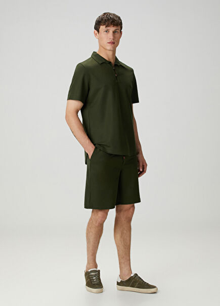 Leo Khaki Waist Corded Shorts