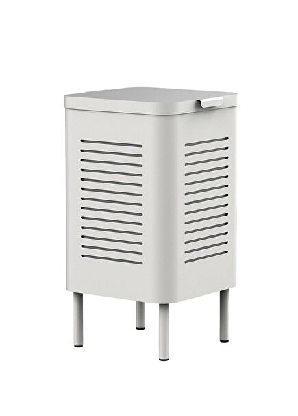 Ovin Grey Metal Laundry Basket